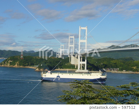 landscape of islands, Kurushima-Kaikyō Bridge, shimanami sea route 597512