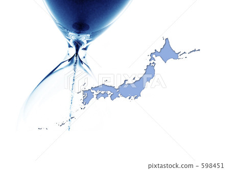 沙漏和日本地圖 598451