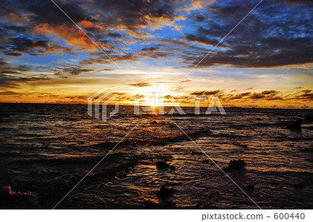 beach, sunrise, morning sun 600440