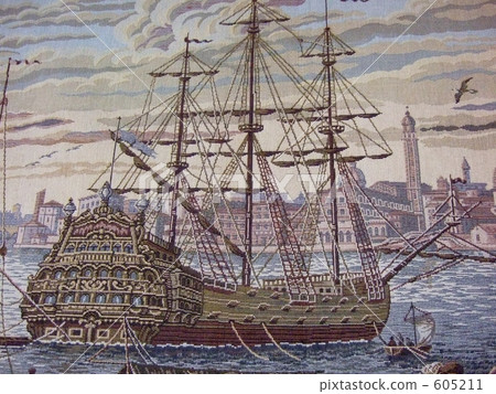 Italian tapestry, a dream carrying ship Italian tapestry, a dream carrying ship 605211