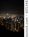 hongkong, hong kong, night scape 605348