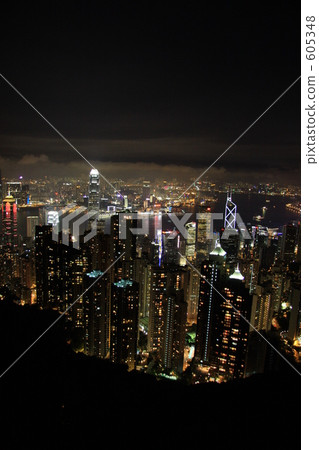 hongkong, hong kong, night scape 605348