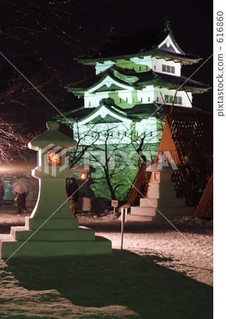 hirosaki castle, lantern, castle 616860