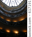 vatican art gallery, orange, winding stairs 617191