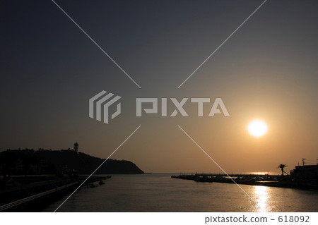 sunset, enoshima, sunsets 618092
