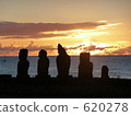 Sunset and Moai 2 620278