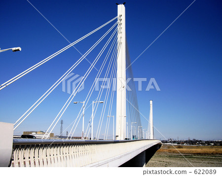 Fuchu Yotsuya Bridge and blue sky 622089