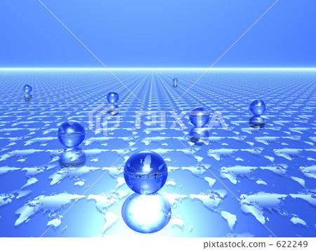 Sphere and world map Sphere and world map 622249