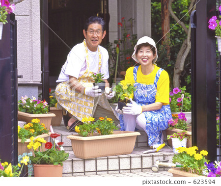 夫妻照顧花 夫妻照顧花 623594
