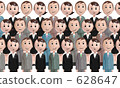 Stereoscopic illustration Gender women's group 3 628647