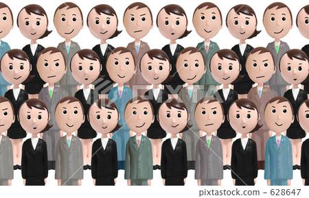 Stereoscopic illustration Gender women's group 3 628647
