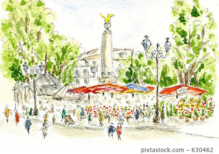 Marche (morning market) of Ex-Saint-Provence in southern France Marche (morning market) of Ex-Saint-Provence in southern France 630462