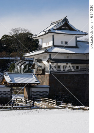Walk along Kanazawa · Kanazawa Castle in the snow Bridge claw gate continuation oar Walk along Kanazawa · Kanazawa Castle in the snow Bridge claw gate continuation oar 634036