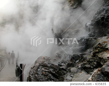 A couple walking in Oda gorge in Akita prefecture 635635