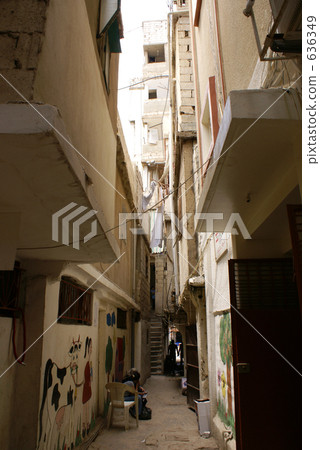 黎巴嫩,難民營胡同的風景 黎巴嫩,難民營胡同的風景 636349