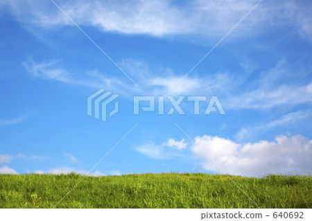 Grassland and blue sky 640692