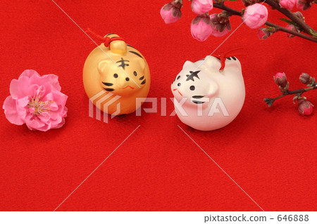 New Year Traffic Year Material flower peach 646888