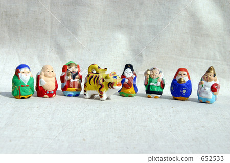 Tiger and the Seven Lucky Gods gathered Tiger and the Seven Lucky Gods gathered 652533