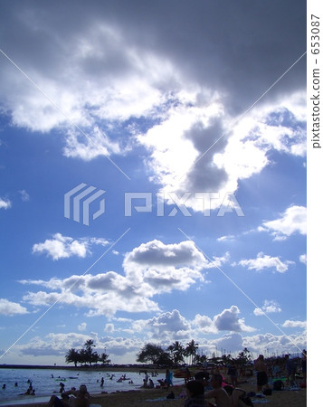 沙灘 白天 夏季天空 653087