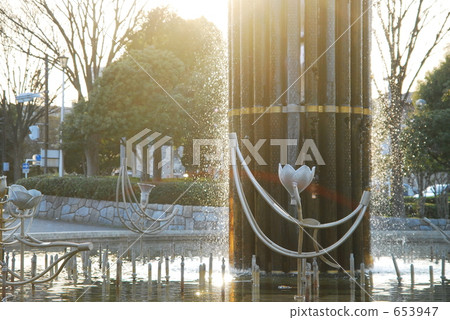 fountain, water fountain, sheet of spray 653947