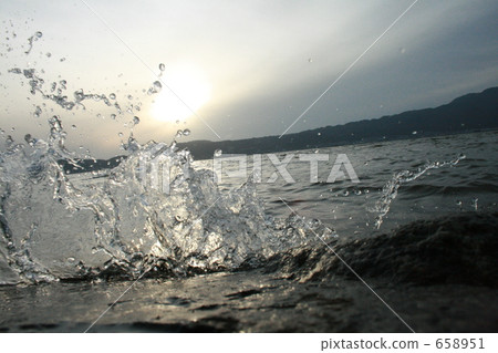 湖邊的黃昏 658951