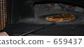 Pizza baked in stone kettle 659437