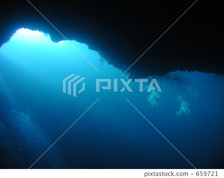洞穴 海底的 海裡 659721
