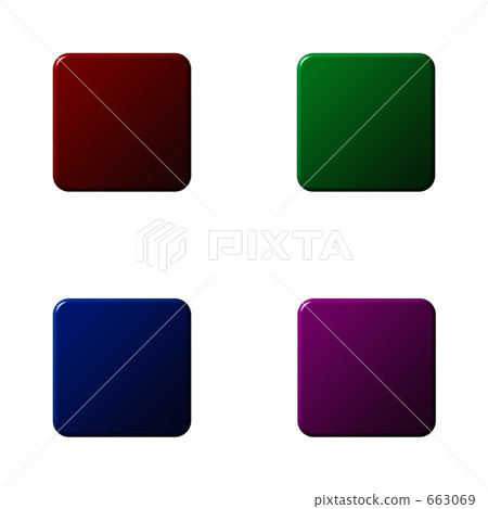 Button · Square - Stock Illustration [663069] - PIXTA