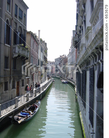 威尼斯 長平底船 意大利人 663679