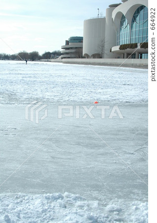 ice surface, lake surface, lake 664922