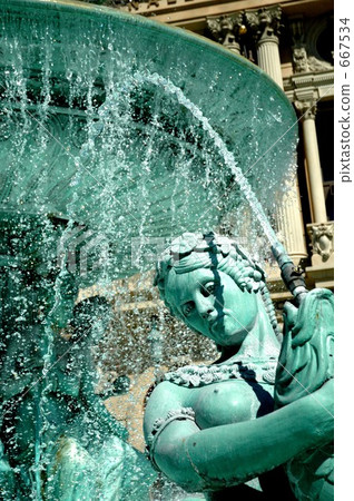 噴泉 塑像 雕刻品 667534