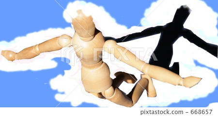 With me, shadows, clouds and sky 668657