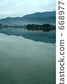 sagano, lake, gray 668977