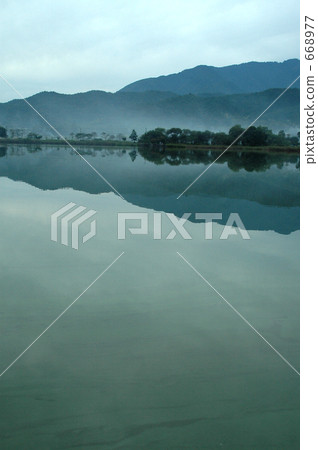sagano, lake, gray 668977