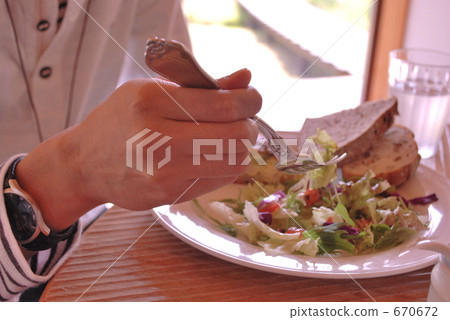 lunch plate, folk, cafeteria 670672