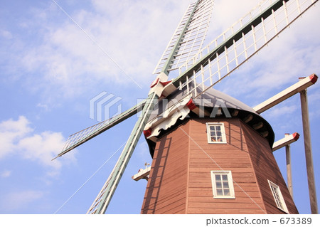 wind mill, wind turbine, daytime 673389
