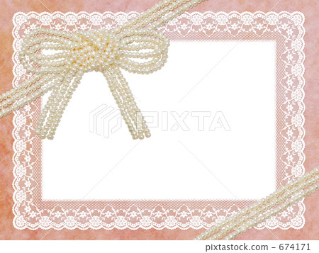Pearl & Rhinestone Scroll Ribbon Jeweled Picture Frame