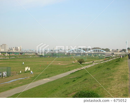 tamagawa, road, blue sky 675052