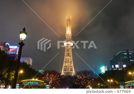 電視塔 名古屋 夜晚時光 677664