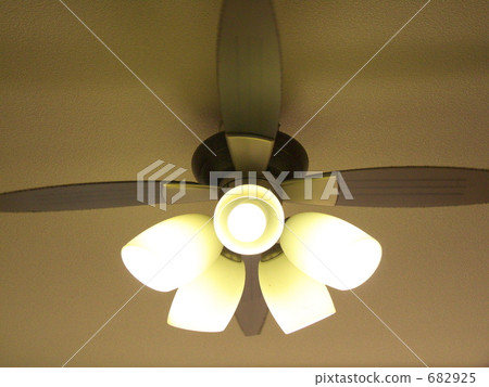 Lighting With Ceiling Fan Sideways Part 2 Stock Photo