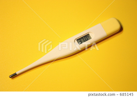 Electronic clinical thermometer displaying 37 degrees 685145