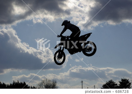 motocross, motorcross, silhouette 686728