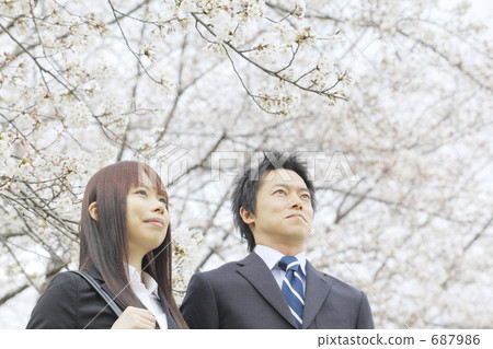 man and woman, suit, suits 687986