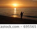 angler, fisherman, sunrise 695565