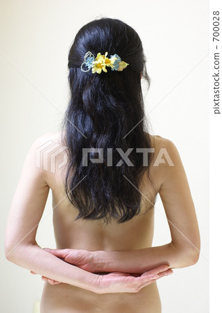 Black long hair back Black long hair back 700028