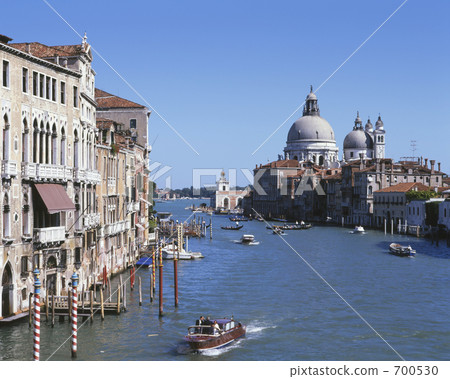 The Grand Canal seen from the Accademia Bridge and the Church of Santa Maria della Salute The Grand Canal seen from the Accademia Bridge and the Church of Santa Maria della Salute 700530