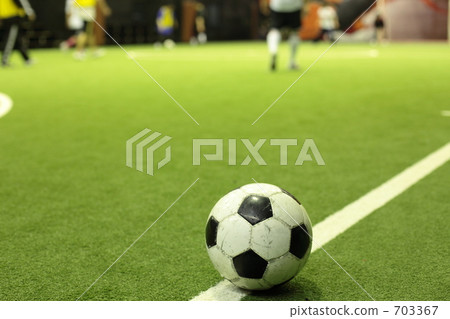 Futsal field and ball 703367