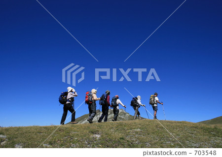 Trekking outdoors fine weather 703548