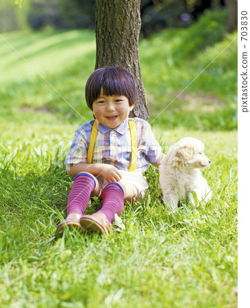 Shady children and puppies 703830