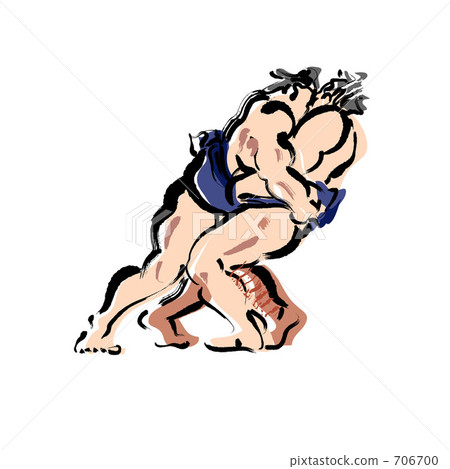 （相撲的手摔跤）被說明的技巧例證 706700